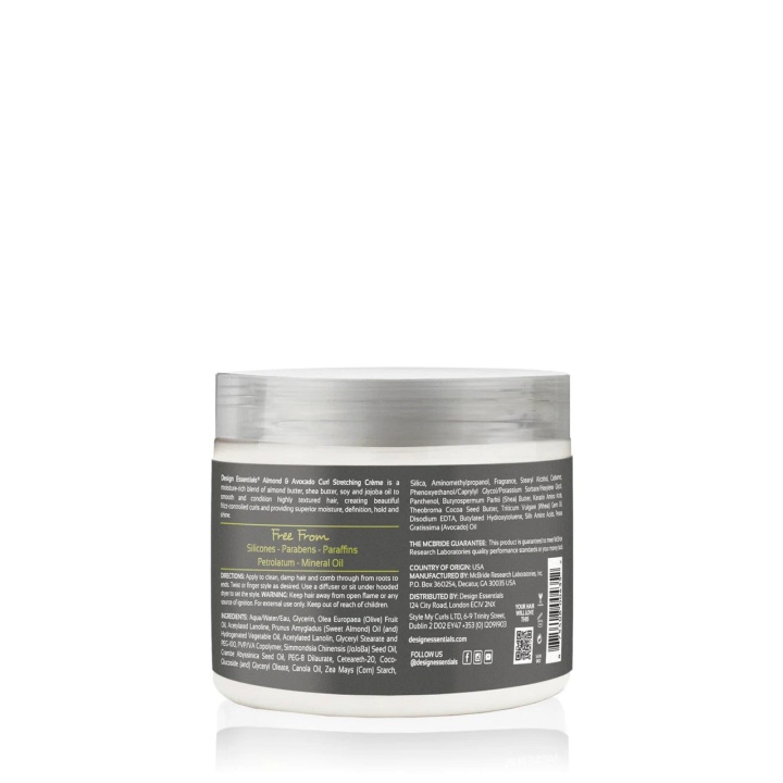 Crème pour étirer les boucles à l'amande et à l'avocat
